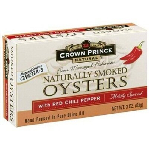 Crown Prince Natural, Σομικά Οστράκα, με Κόκκινο Πιπέρι Χιλής, 3 oz (85 g)