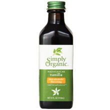 Simply Organic, Čistý Madagaskarský Vanilka, Nealkoholické Aromatizátor, 4 fl oz (118 ml)
