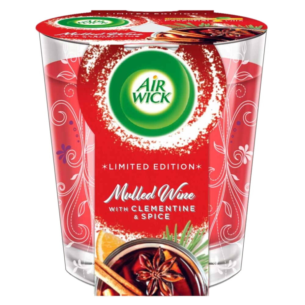 Air Wick 1 X Air Freshener Candle Mulled Wine Fragrance With Essential Oils