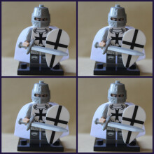 (Caballeros Templarios 4 Figuras B) Soldados romanos Caballero del Castillo - Mini Figuras Compatibles con LEGO