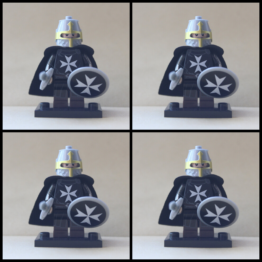 Novelty Gifts Uk (Dark Knights Templar 4 Figures) Roman Soldiers Castle Knight Mini Figures Fit Lego