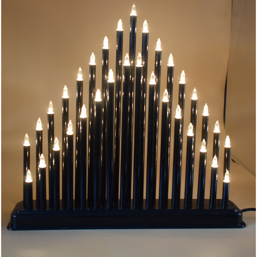 Tinseltime () Christmas Candle Bridge Arch Window Table Black/Light Size 33