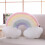 (Rainbow) Rainbow Plush Sofa Pillow Cushion Sleeping Pillow Cloud Moon Home Decoration 1