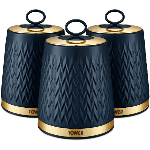 Tower Tower Empire Kitchen Storage Canisters Tea Coffee Sugar Set