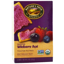 Nature's Path, Ekologiska Toasterpajer, Frosted Wildberry Acai, 6 Pajer, 52 g Varje