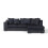 Furniture 786 (Right Hand, Charcoal) Luxury Cruise Corner Sofa- Studded Arms 1