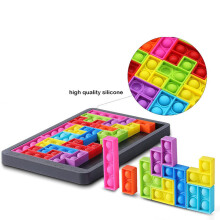 27pcsPop Bubble Fidget Sensory Toy Tetris Jigsaw Puzzle Push Fidget Toy Set for Kids