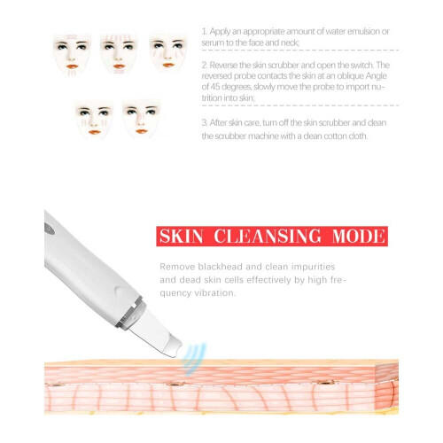 Υπερηχητικός αποξεστήρας δέρματος Blackhead Peeling Remover προσώπου Pore βαθύ καθαρισμό 2
