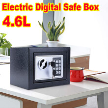 4.6L Fireproof Wall Safe Box Security Home Office Money Cash w/Keys