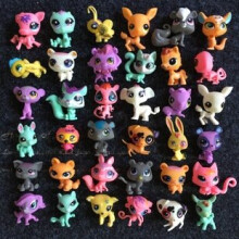 Cute mini dolls random 20 pieces of Littlest pet shop dog bulk children's and girls toys LPS gifts.