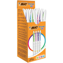 BIC Cristal Up Ballpoint Pens - Assorted Fashion Colours, Box of 20
