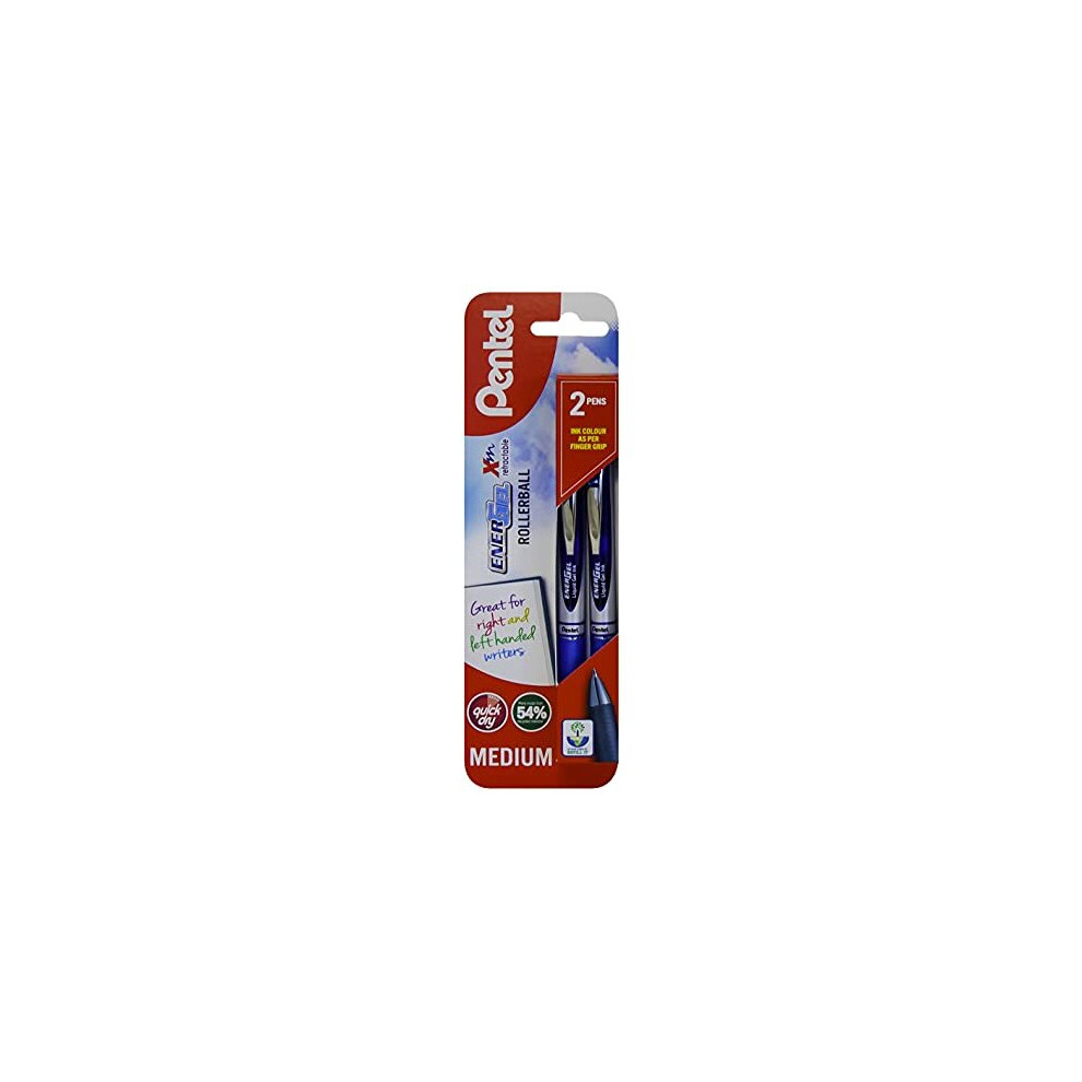 Pentel Energel 0.7 Mm Xm Retractable Pen - (Pack Of 2) Blue