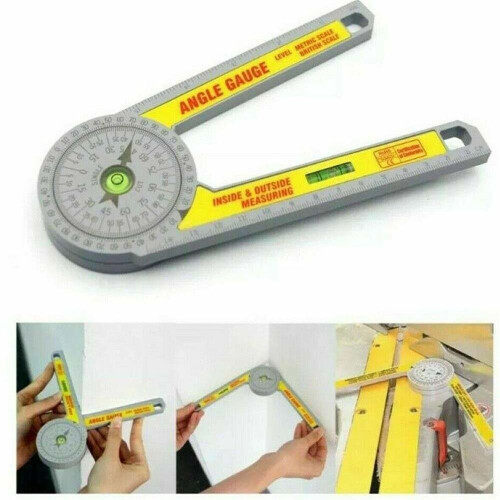 Angle Finder Miter Saw Protractor Measuring Ruler Tool Goniometer Pro Durable 1