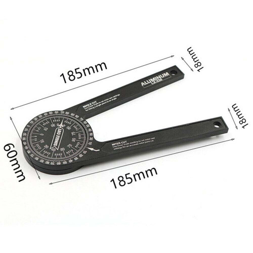 360° Aluminum Miter Saw Protractor Angle Finder for Woodworking Measuring Tool