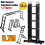 5.7M 14 IN 1 Multi-Purpose Aluminium Telescopic Folding Ladder UK 1