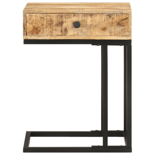 VidaXL vidaXL Solid Mango Wood U-Shaped Side Table Sofa End Coffee Table Living Room 2