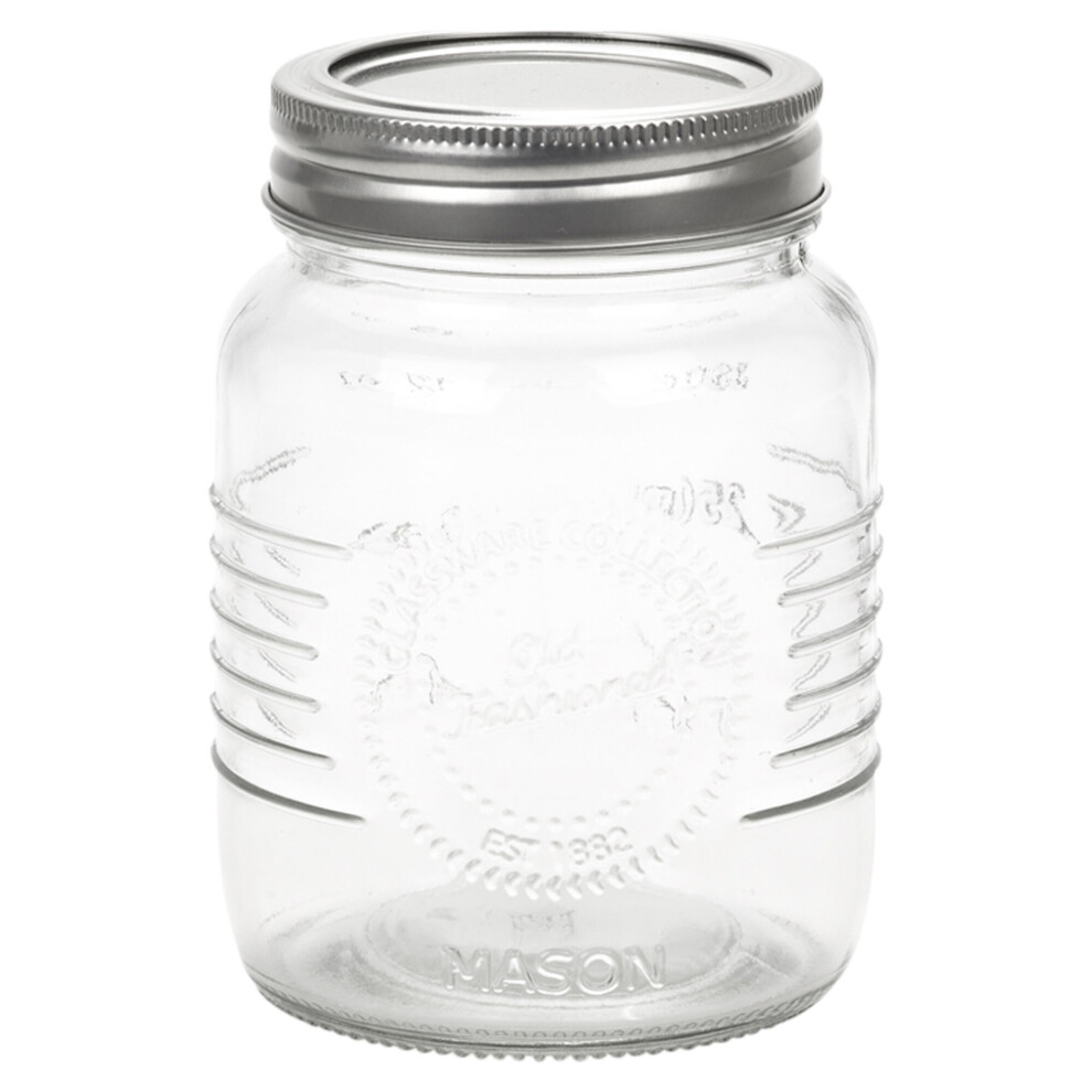 (0.5L, 1) Screw Cap Mason Airtight Jars Glass Food Storage