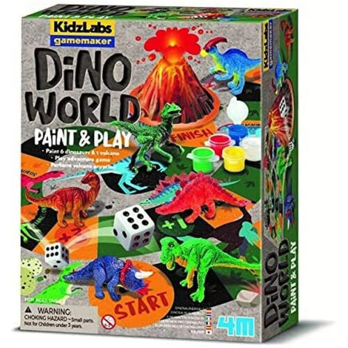 4M 403400 Kidzlabs GameMaker-Dino World, Multi Colour