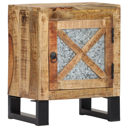 VidaXL vidaXL Solid Mango Wood Bedside Cabinet Interior Lowboard Sideboard End Table