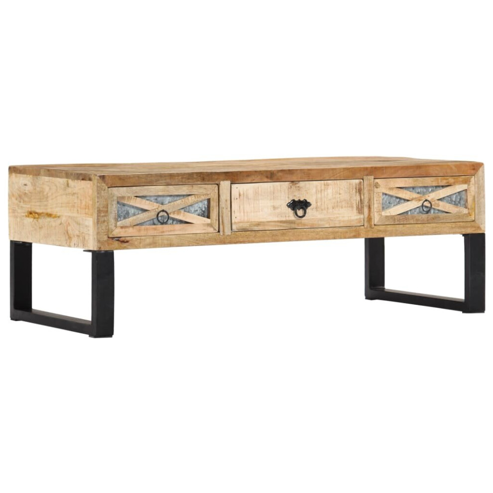vidaXL Solid Mango Wood Coffee Table Home Interior Living Room Side Table