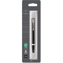Parker IM Ballpoint Pen | Black Lacquer with Chrome Trim | Medium Point Black Ink Refill