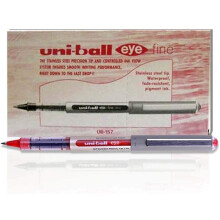 uni-ball UB-157 Eye Fine Rollerball Pens, Red Uni Super Ink, .7mm Nib, Box of 12