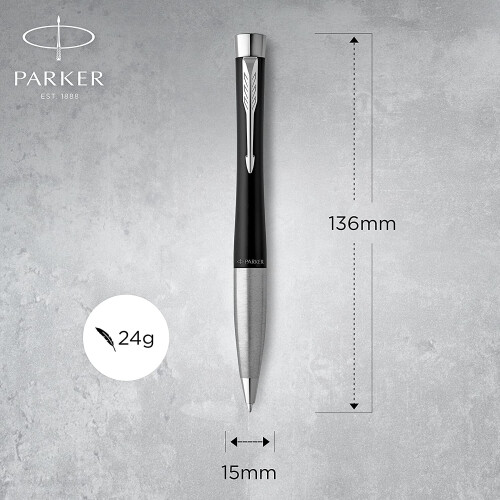 Parker Stylo Bille - PARKER - Urban - Matt Schwarz - Chromatisierte Attribute - Nachfüllbar 2