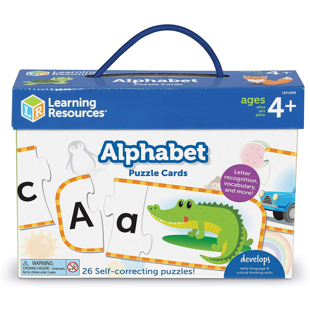 Learning Resources LER6089 Alphabet Cards, Preschool Readiness, Self Correcting Puzzles, Ages 4+