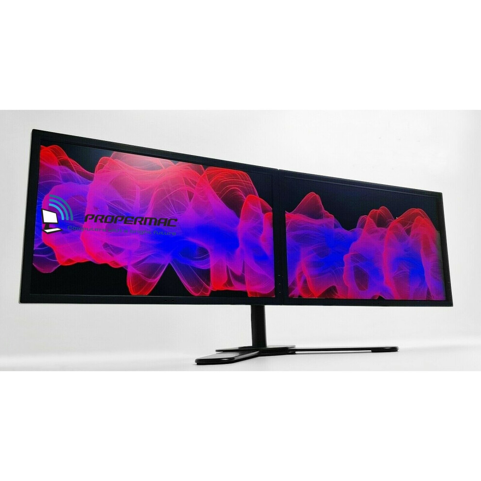 Dual Monitor Setup 44" (2X22") Vga Dvi + Dual Stand Black 5060935980124