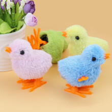 Jumping Chicken Mini Wind-up Children Toy Plush Clockwork Chicken for Birthday