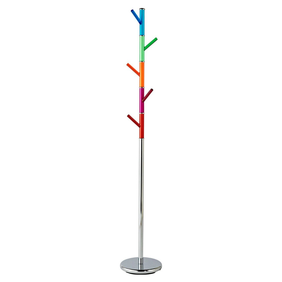 Premier Housewares Acrylic Pegs Coat Stand Multicoloured