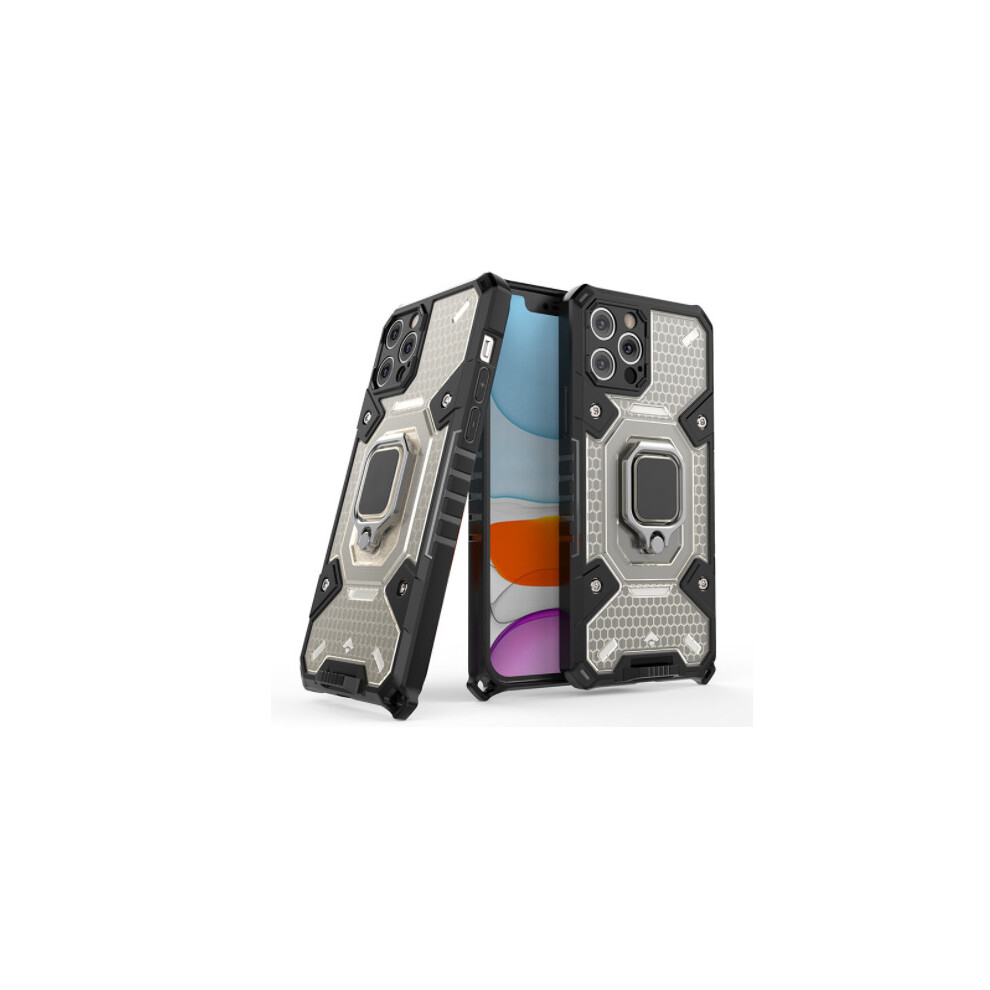 Photos - Case For iPhone 13 Pro Max - Grey Shockproof  with Magnetic Ring Holder