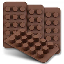 Homeage 15-Cavity Mini tasse Moule de chocolat ensemble de 4pcs Moule de silicone de qualite alimentaire sans baton pour la bonbon ceto bombe gra