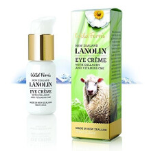 Crema para Ojos Wild Ferns con Lanolina, Colágeno y Vitaminas C y E, 99% Natural, 30 ml
