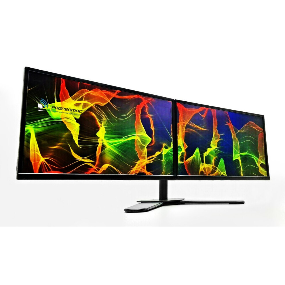 Propermac Dual Monitor Screen Bundle Setup Hdmi 54" (2X27") Dell Full Hd Ips Black