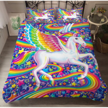 (Style 12, Single) Unicorn Bedding Single Double Duvet Cover Set UK