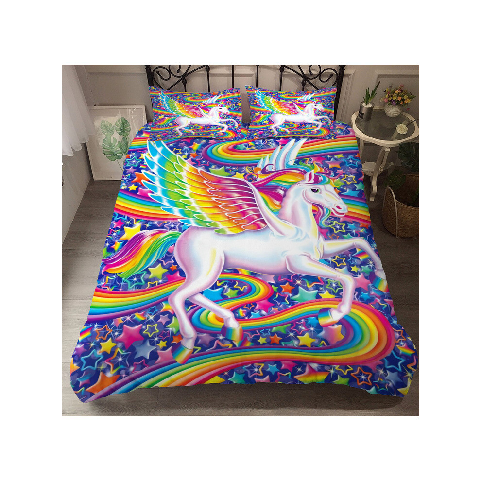 (Style 12, Single) Unicorn Bedding Single Double Duvet Cover Set UK