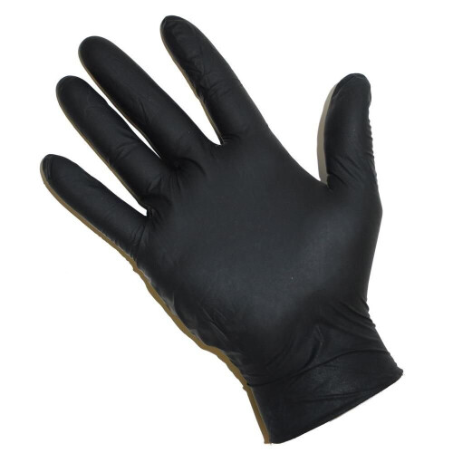 Nitrile Premium Powder Free Gloves Medium Black ~ 100 Gloves