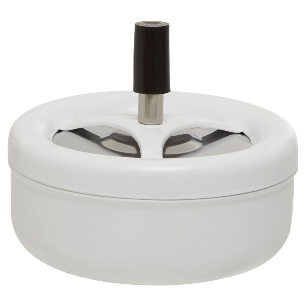 Premier Housewares Matte Large Spinning Ashtray White