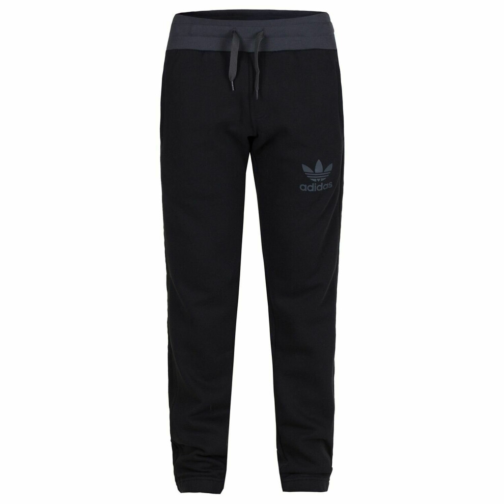 (Adidas Originals Mens Spo Joggers Black L) Adidas Originals Mens Spo Joggers Fleece Tracksuit Bottoms