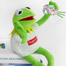 Kermit Muppet Toy The Frog Soft Plush Stuffed 40cm Erhältlich mit weißem T-shirt