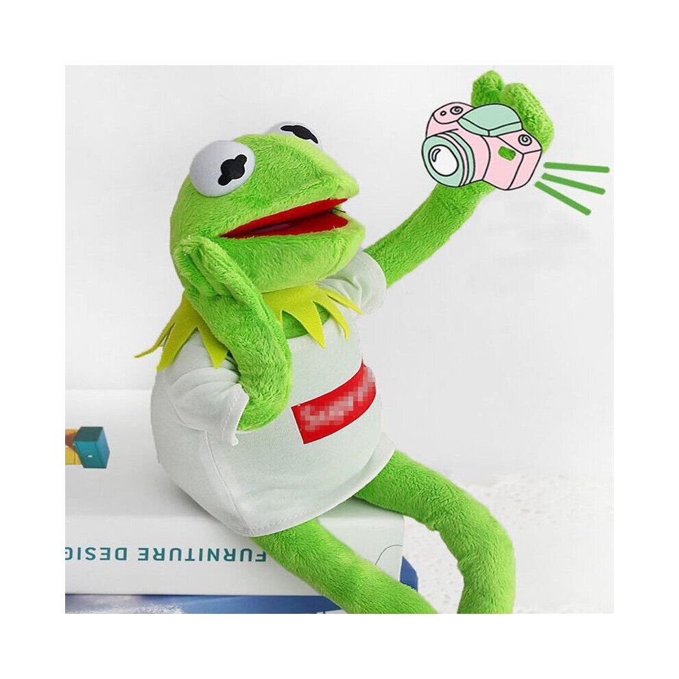 Kermit Muppet Toy The Frog Soft Plush Stuffed 40Cm Available With T-Shirt White