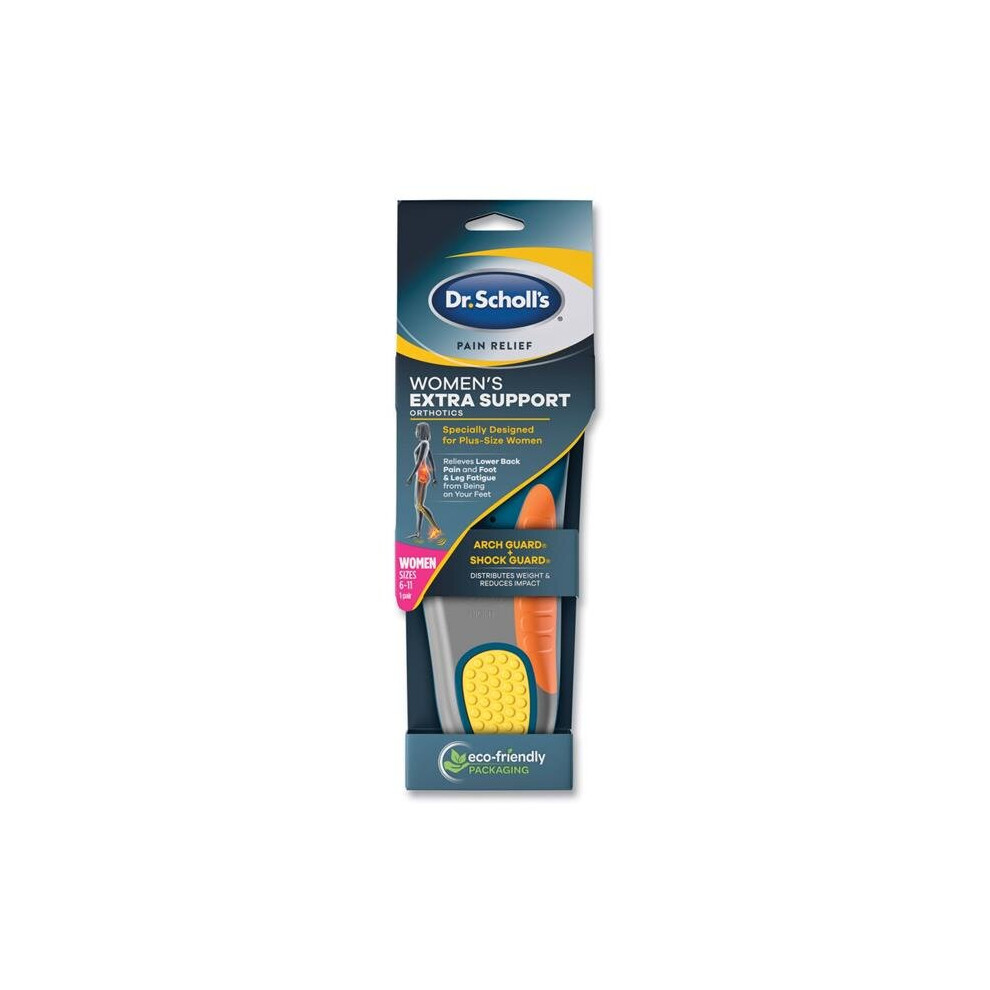 Scholls DSC59013 Pain Relief Extra Support Orthotic Insoles for Women, Multi Color - Sizes 6 to 11