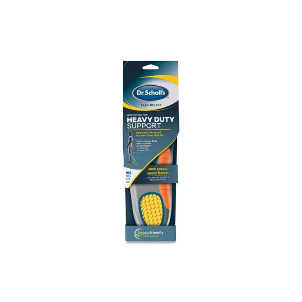 Scholl Scholls Dsc59048 Pain Relief Orthotic Heavy Duty Support Insoles For Men, Multi Color - Sizes 8 To 14