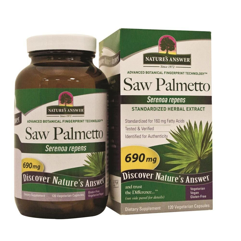 Brand: Nature's Answer Nature's Answer Saw Palmetto 690 Mg Vegetarian Capsules 120'S