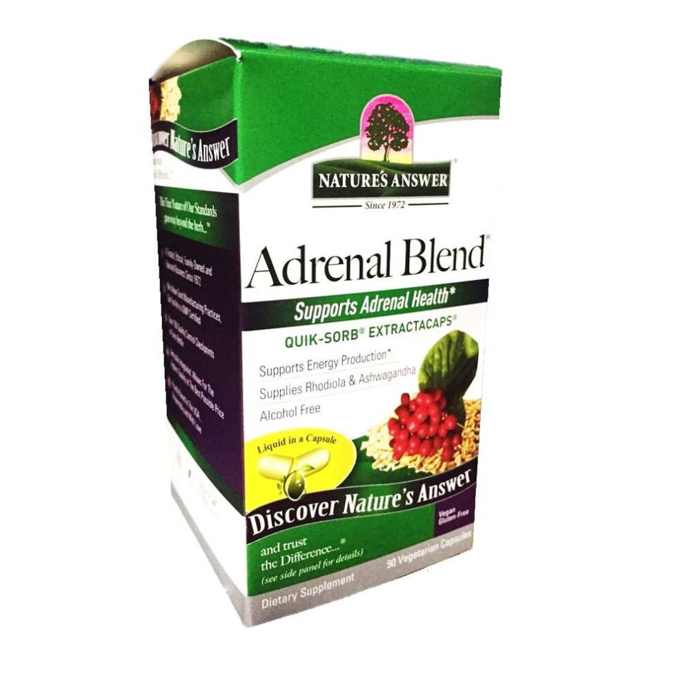 Nature's Answer Adrenal Blend Vegetarian Capsules Supports Energy Production 90'S