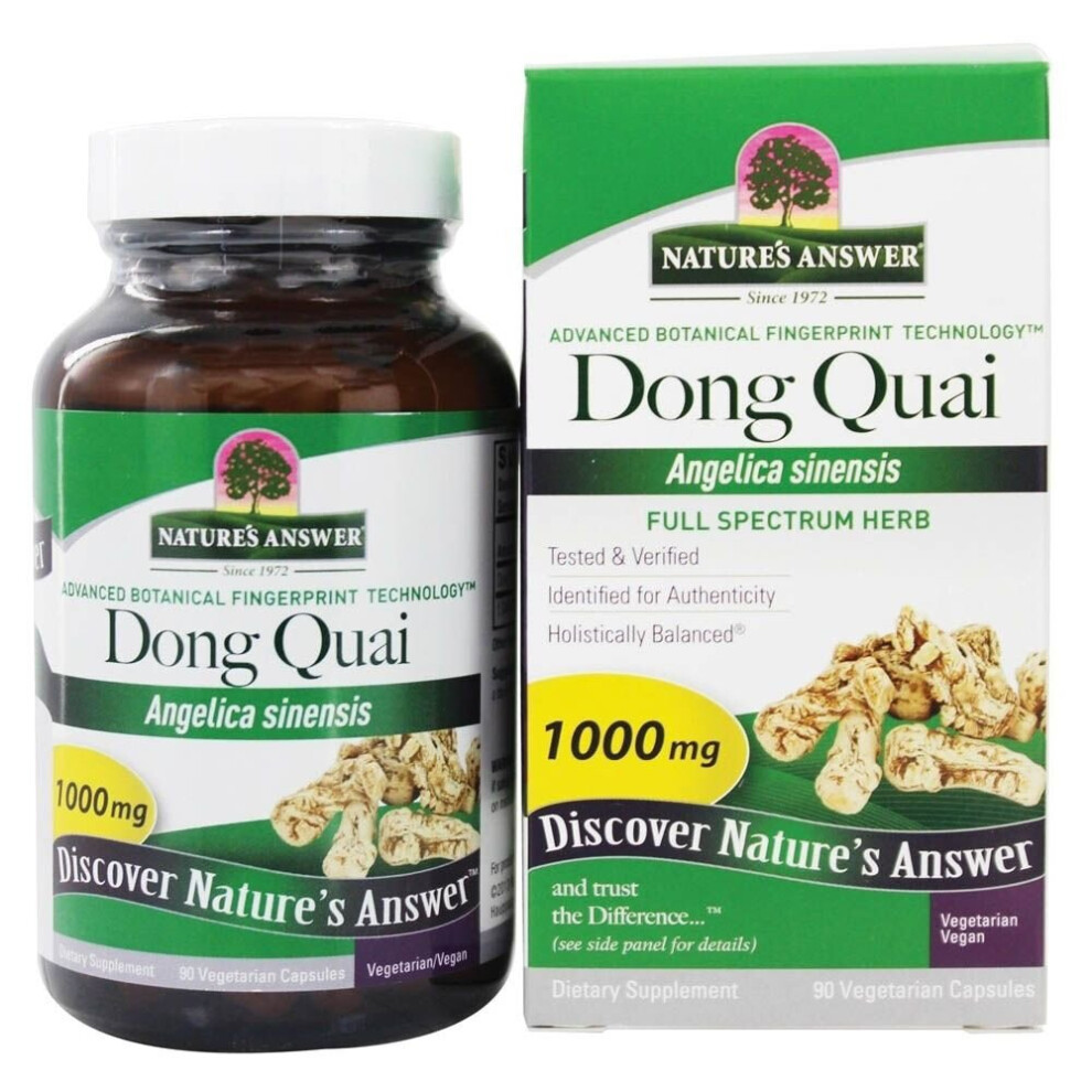 Brand: Nature's Answer Nature's Answer Dong Quai 1000 Mg Vegetarian Capsules 90'S