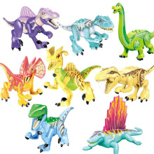 (12) 8 PCS Jurassic Dinosaurs Building Blocks Tyrannosaurus Rex Figures Bricks Models
