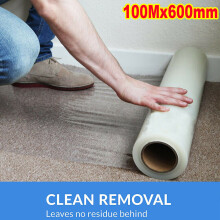 Heavy Duty Self Adhesive Carpet Protector Film Dust Cover 100Mx600mm