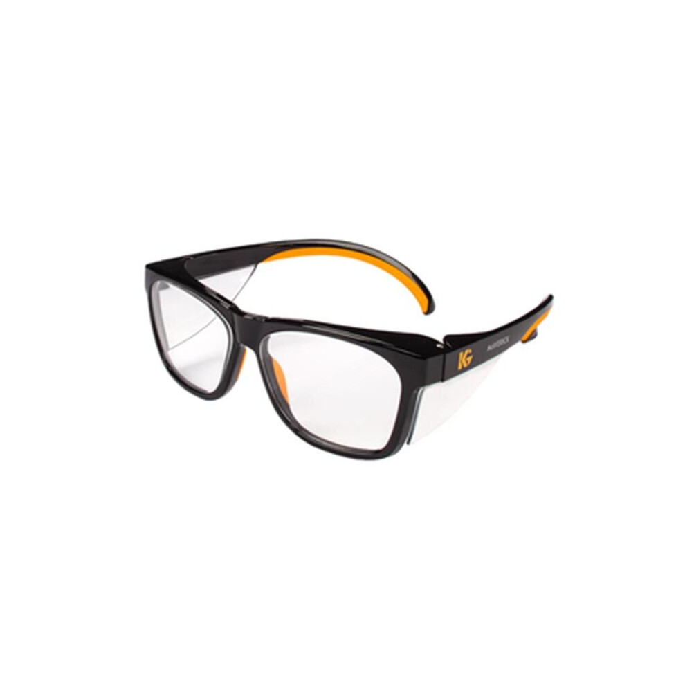 Kleenguard Maverick Safety Glasses With Clear Anti-Glare Lens & Black Frame 756873256432